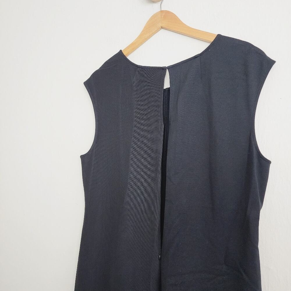 NWT DKNY Black Knit Mesh Sleeveless Sheath Dress Plus Size 16 LBD Professional - Picture 9 of 9